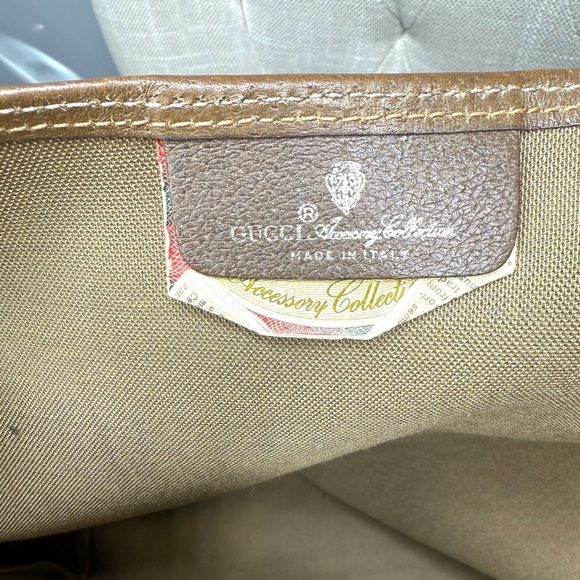 Authentic Gucci brown monogram coated canvas tote bag - Picture 12 of 16